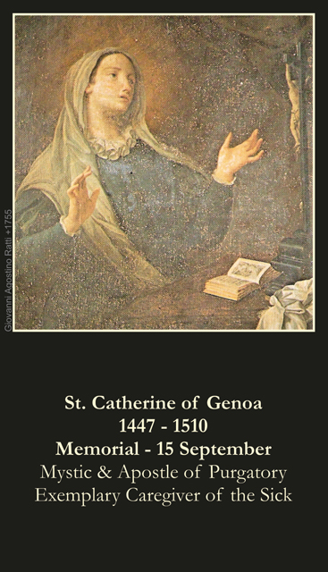 St. Catherine of Genoa Prayer Card
